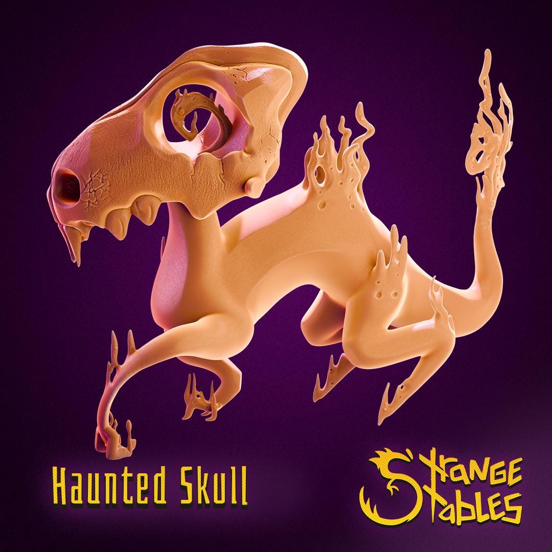 Haunted Skull - Strange Stables | 28mm and 32mm | Wargaming | DnD | Tabletop Roleplaying