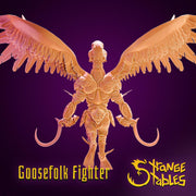 Goosefolk Fighter - Strange Stables | 28mm and 32mm | Wargaming | DnD | Tabletop Roleplaying