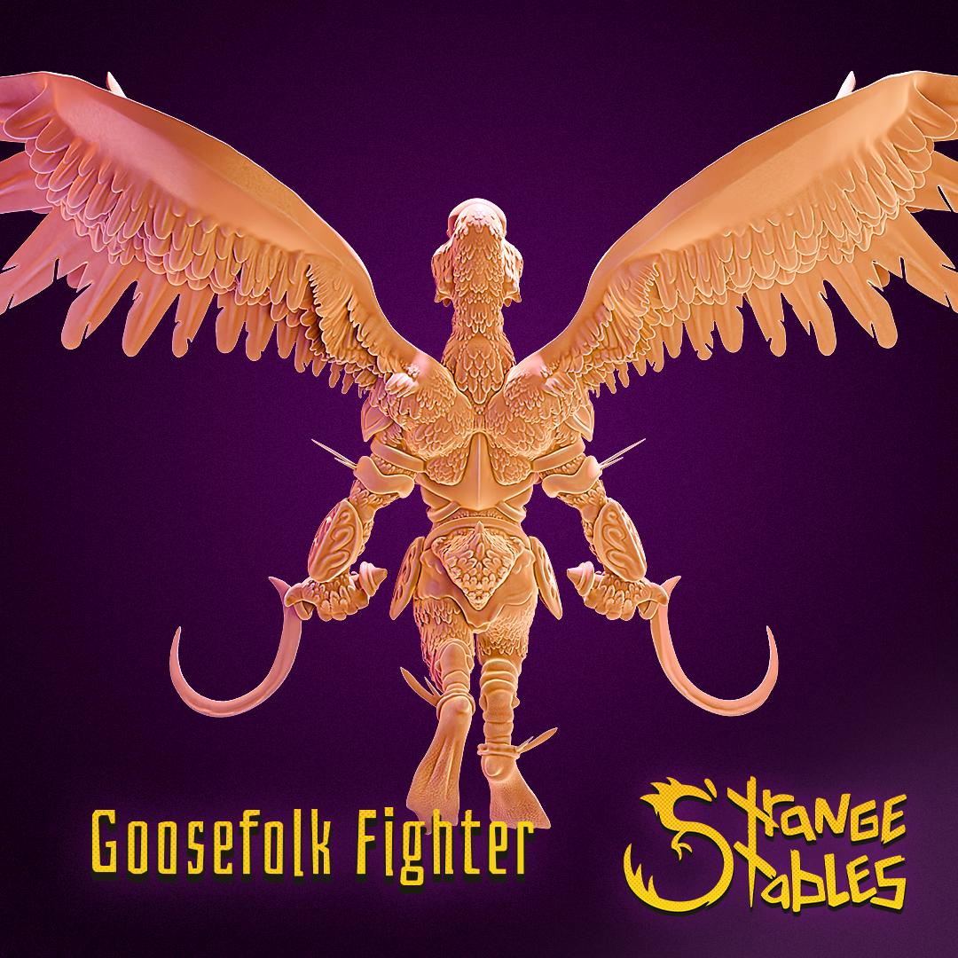 Goosefolk Fighter - Strange Stables | 28mm and 32mm | Wargaming | DnD | Tabletop Roleplaying