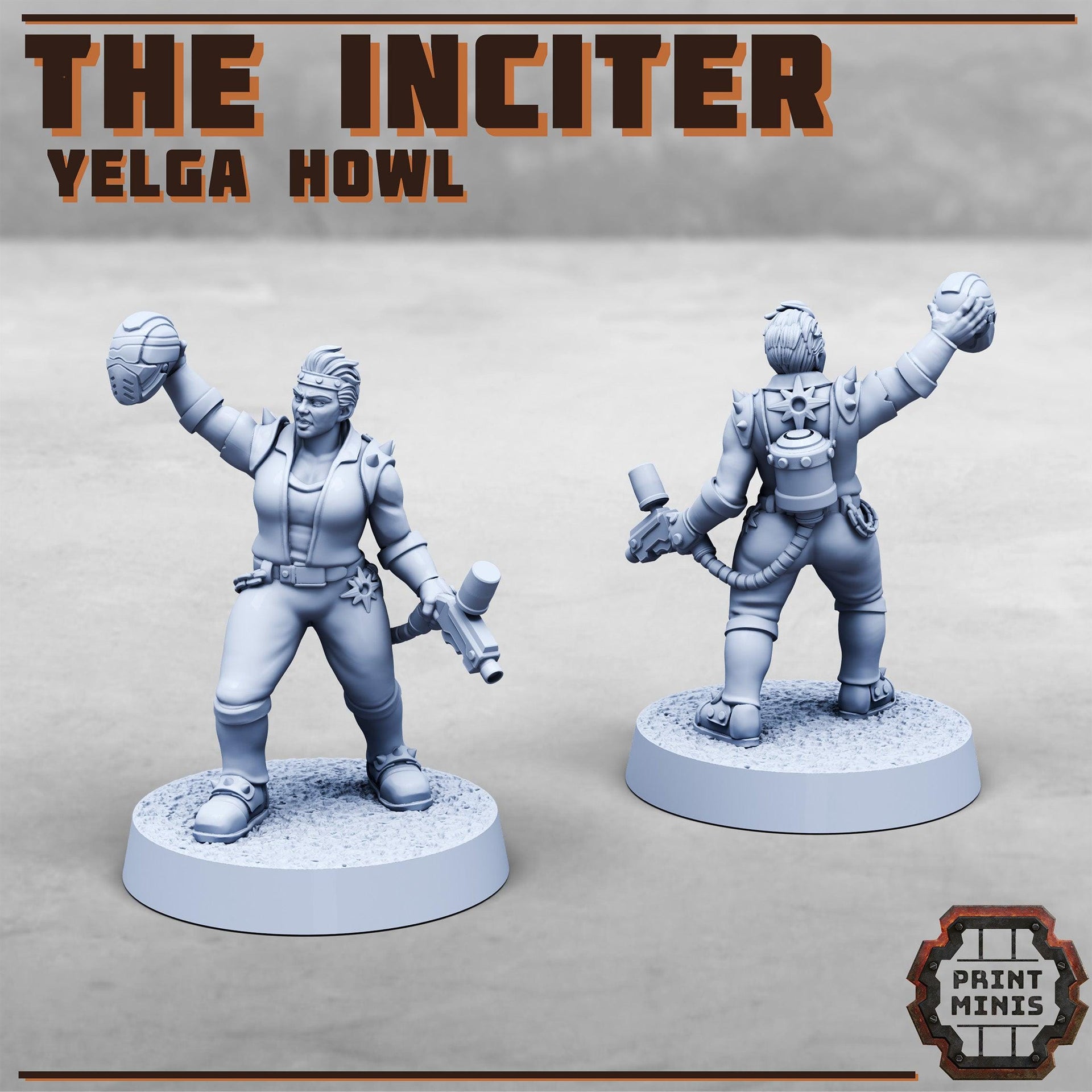 Yelga Howl, The Inciter- Print Minis | 28mm and 32mm | Wargaming | DnD | Tabletop Roleplaying