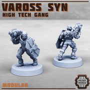 Vaross Syn Gang, High Tech Gang- Print Minis | 28mm and 32mm | Wargaming | DnD | Tabletop Roleplaying