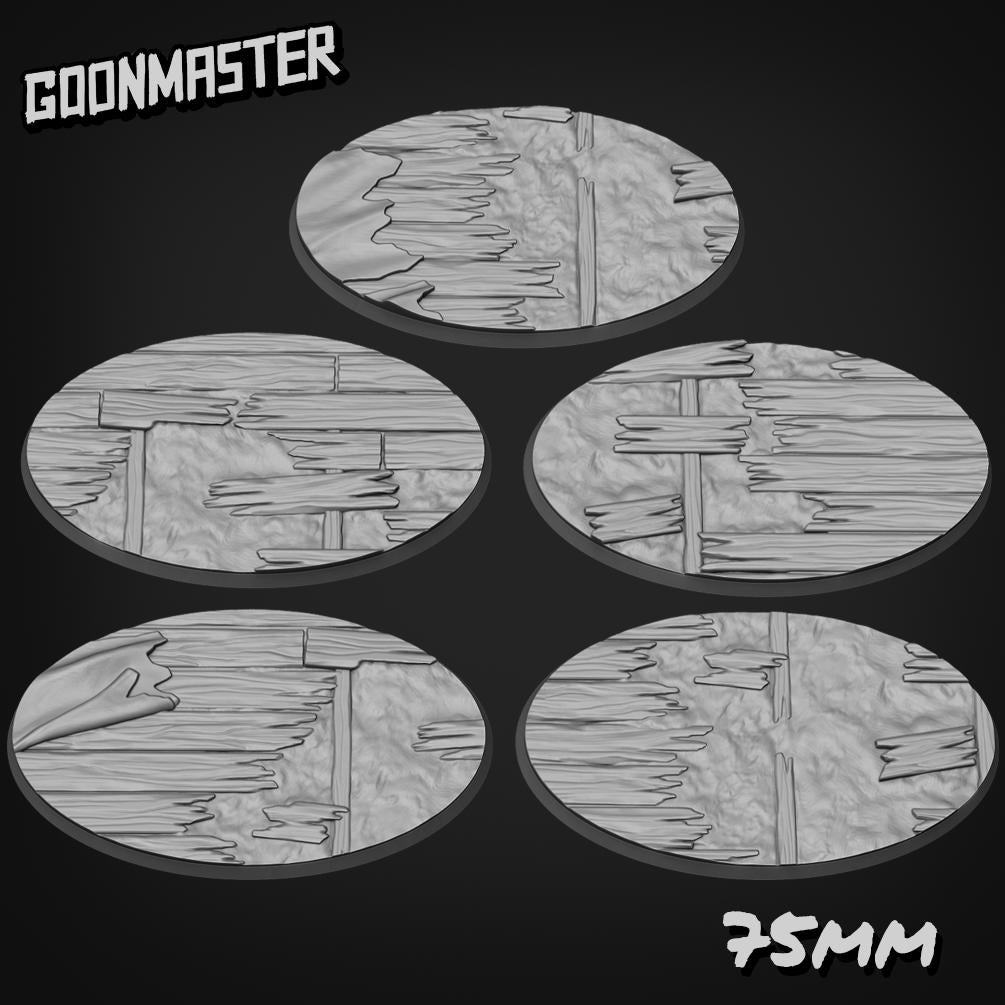 Old Wood Plank Floor Bases - Goonmaster | 28mm and 32mm | Wargaming | DnD | Tabletop Roleplaying