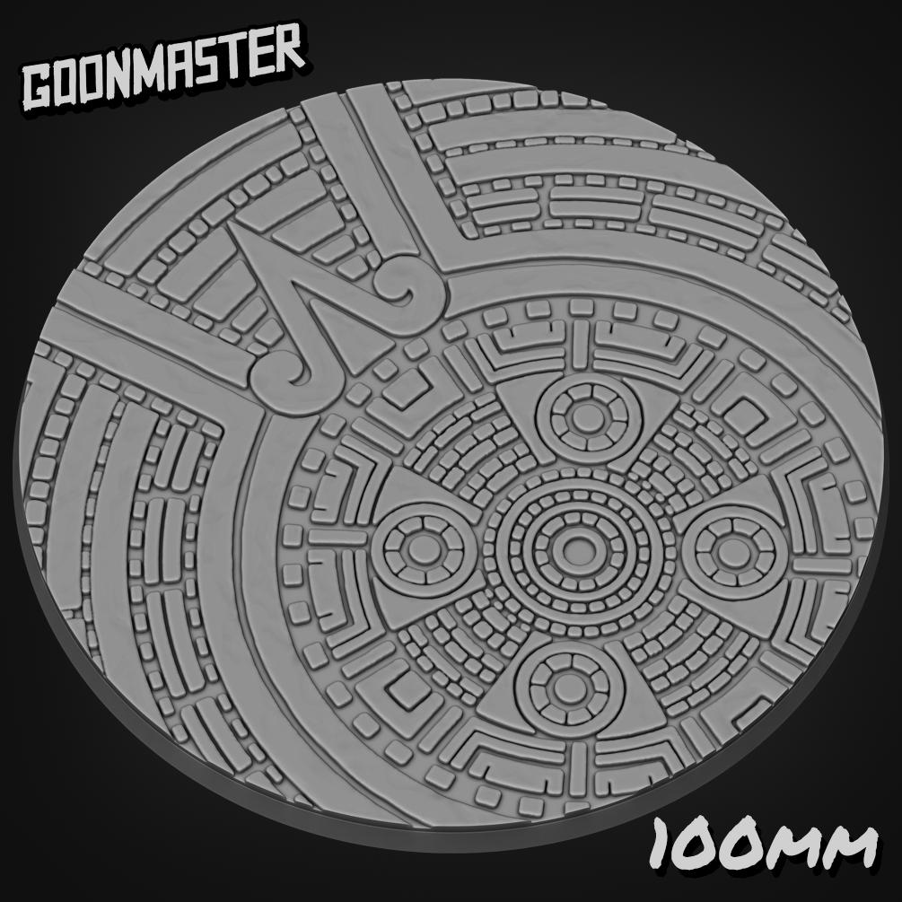 Ancient Temple Tile Bases - Goonmaster | 28mm and 32mm | Wargaming | DnD | Tabletop Roleplaying