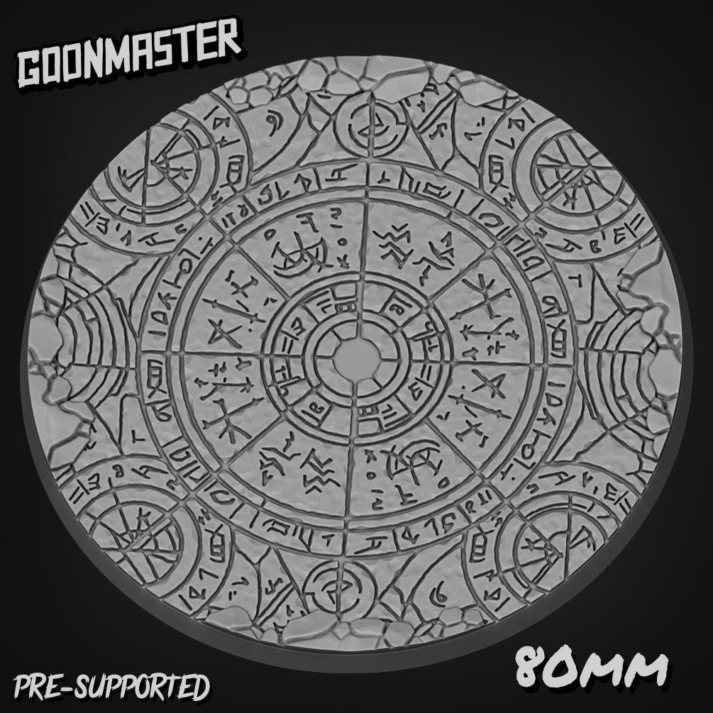 Occult Circle Carving Bases - Goonmaster | 28mm and 32mm | Wargaming | DnD | Tabletop Roleplaying