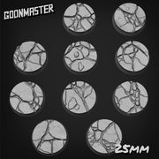 Rubble Bases - Goonmaster | 28mm and 32mm | Wargaming | DnD | Tabletop Roleplaying
