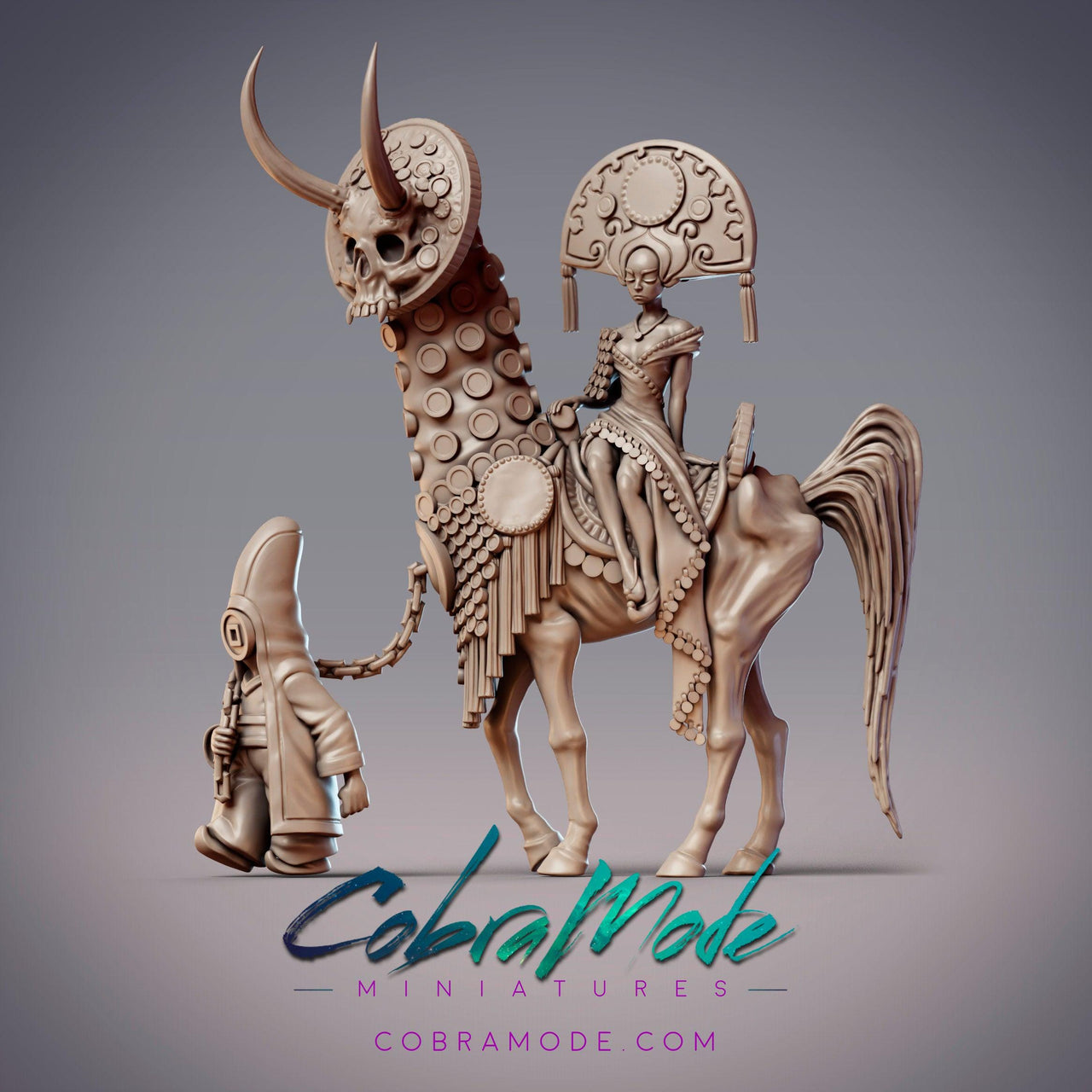 Usurer Muqarid Aziza al-Qadiri, Undead Horse Mount - CobraMode | 28mm and 32mm | Wargaming | DnD | Tabletop Roleplaying