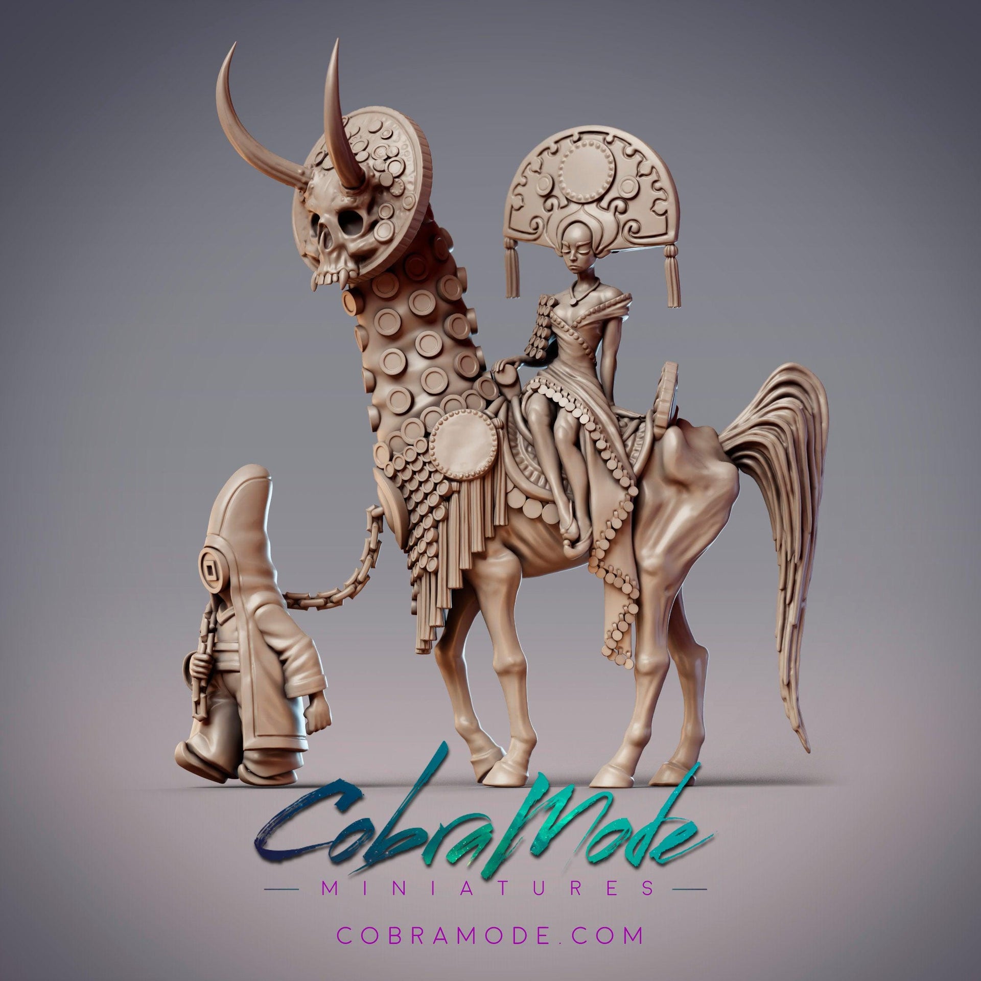 Usurer Muqarid Aziza al-Qadiri, Undead Horse Mount - CobraMode | 28mm and 32mm | Wargaming | DnD | Tabletop Roleplaying