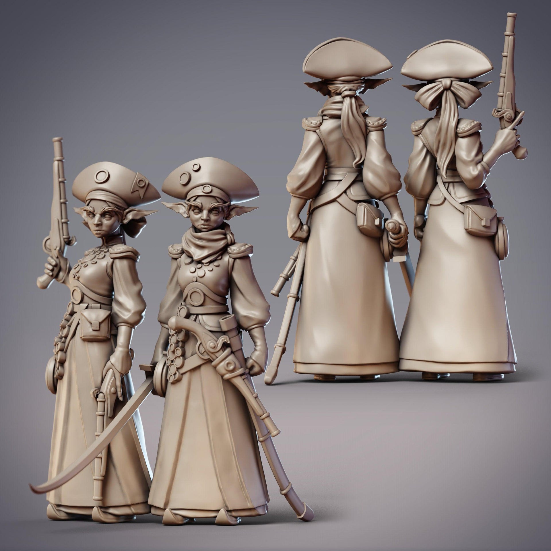 Taforalt Mercenaries Dihya & Dahna, Elf Swashbucklers - CobraMode | 28mm and 32mm | Wargaming | DnD | Tabletop Roleplaying