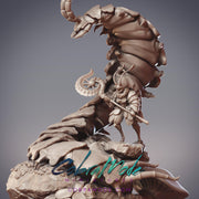 Fidelium Warrior Setina with Colossal Centipede Mordax - CobraMode | 28mm and 32mm | Wargaming | DnD | Tabletop Roleplaying