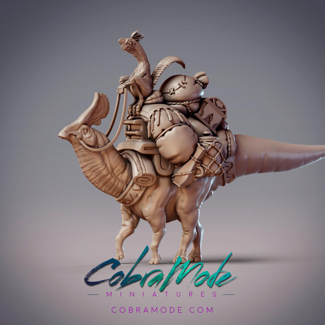 Dinovian Beast Handler Jorak, Dinosaur Folk Merchant - CobraMode | 28mm and 32mm | Wargaming | DnD | Tabletop Roleplaying