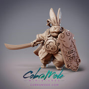 Guanghan Warrior Fierce Flame, Rabbit Knight - CobraMode | 28mm and 32mm | Wargaming | DnD | Tabletop Roleplaying
