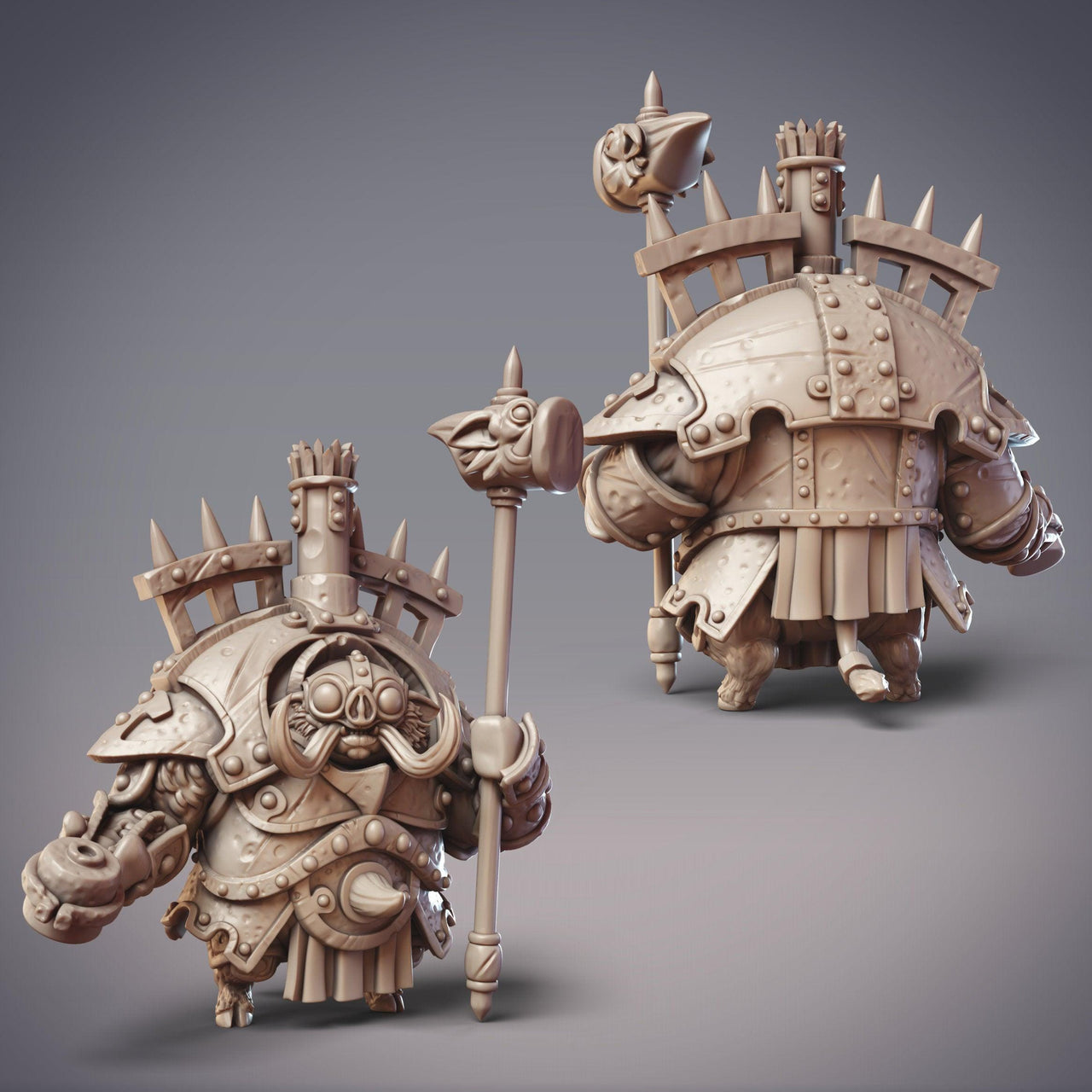 Goksagu Metallurgist Lokcha, Armored Blacksmith - CobraMode | 28mm and 32mm | Wargaming | DnD | Tabletop Roleplaying