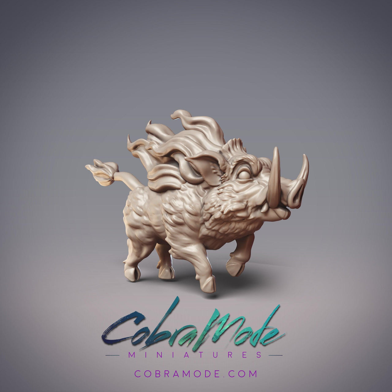 Gorlag Firepig, Fire Elemental Boar - CobraMode | 28mm and 32mm | Wargaming | DnD | Tabletop Roleplaying