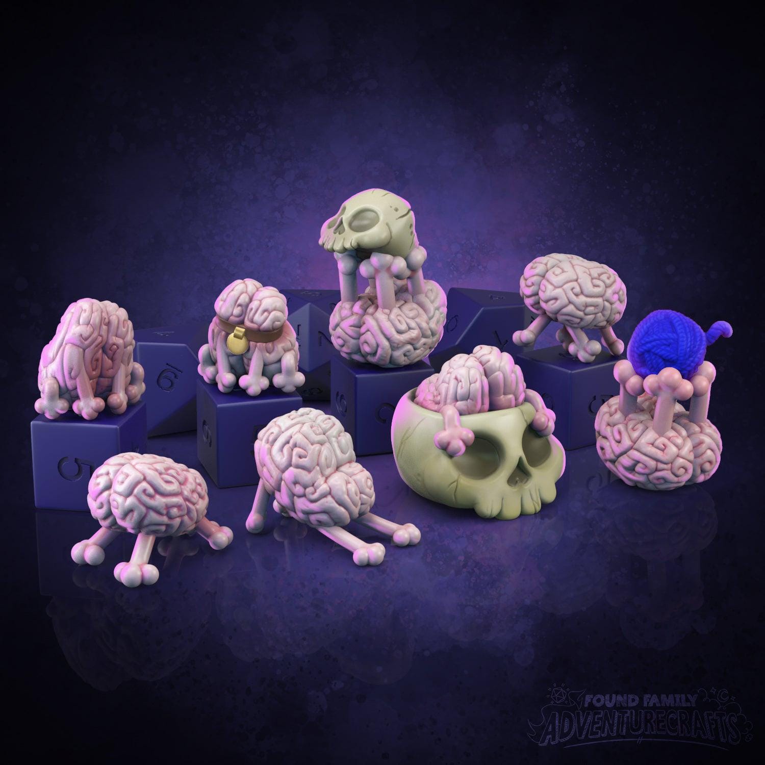 cute intellect devourers, Brain Puppies - Found Family Adventurecrafts | 28mm and 32mm | Wargaming | DnD | Tabletop Roleplaying