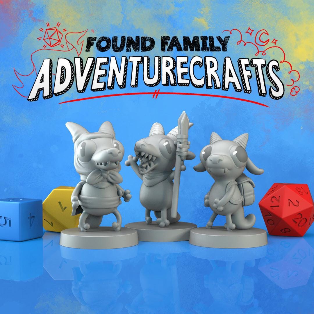 Ingenious Dragon Disguise with 3 Kobold Ambushers! - Found Family Adventurecrafts | 28mm and 32mm | Wargaming | DnD | Tabletop Roleplaying