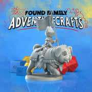 Battle Pug Knight - Found Family Adventurecrafts | 28mm and 32mm | Wargaming | DnD | Tabletop Roleplaying