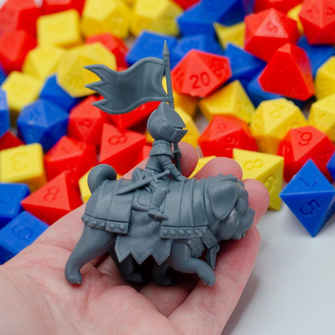 Battle Pug Knight - Found Family Adventurecrafts | 28mm and 32mm | Wargaming | DnD | Tabletop Roleplaying