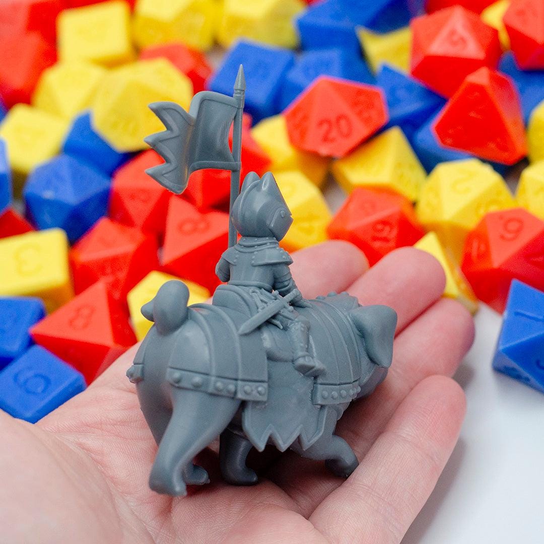 Battle Pug Knight - Found Family Adventurecrafts | 28mm and 32mm | Wargaming | DnD | Tabletop Roleplaying