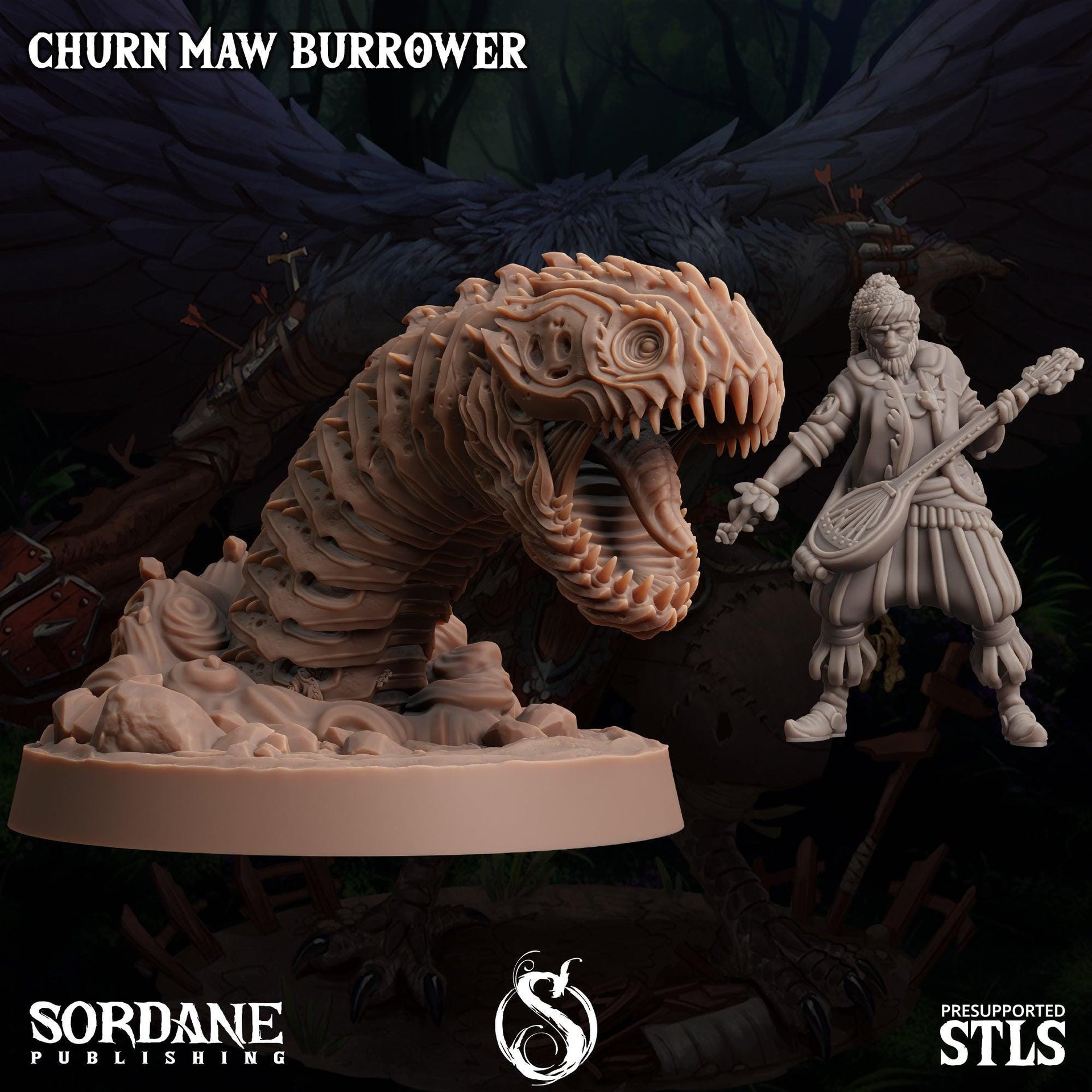 Churn Maw Burrower - Sordane Publishing | 28mm and 32mm | Wargaming | DnD | Tabletop Roleplaying