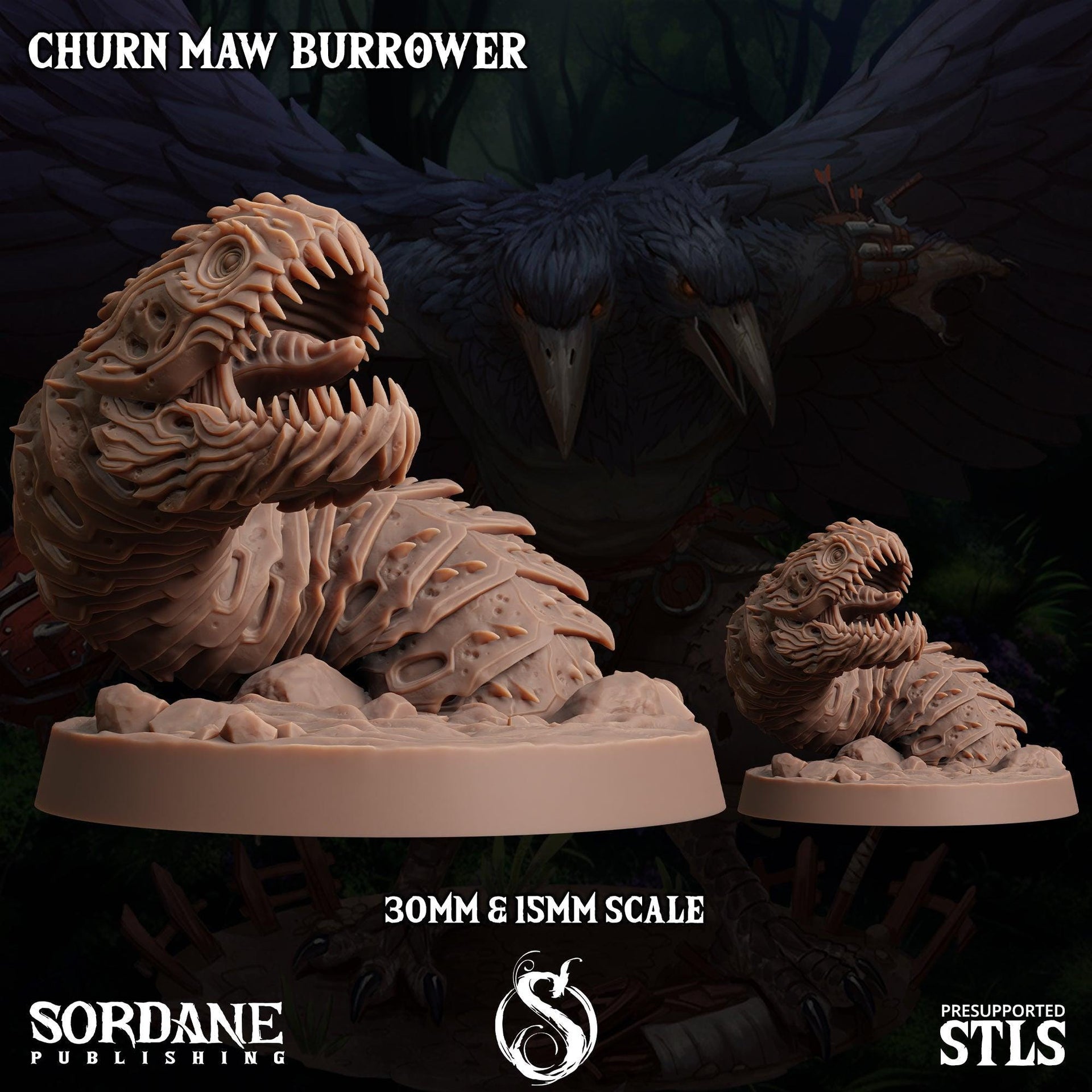 Churn Maw Burrower - Sordane Publishing | 28mm and 32mm | Wargaming | DnD | Tabletop Roleplaying