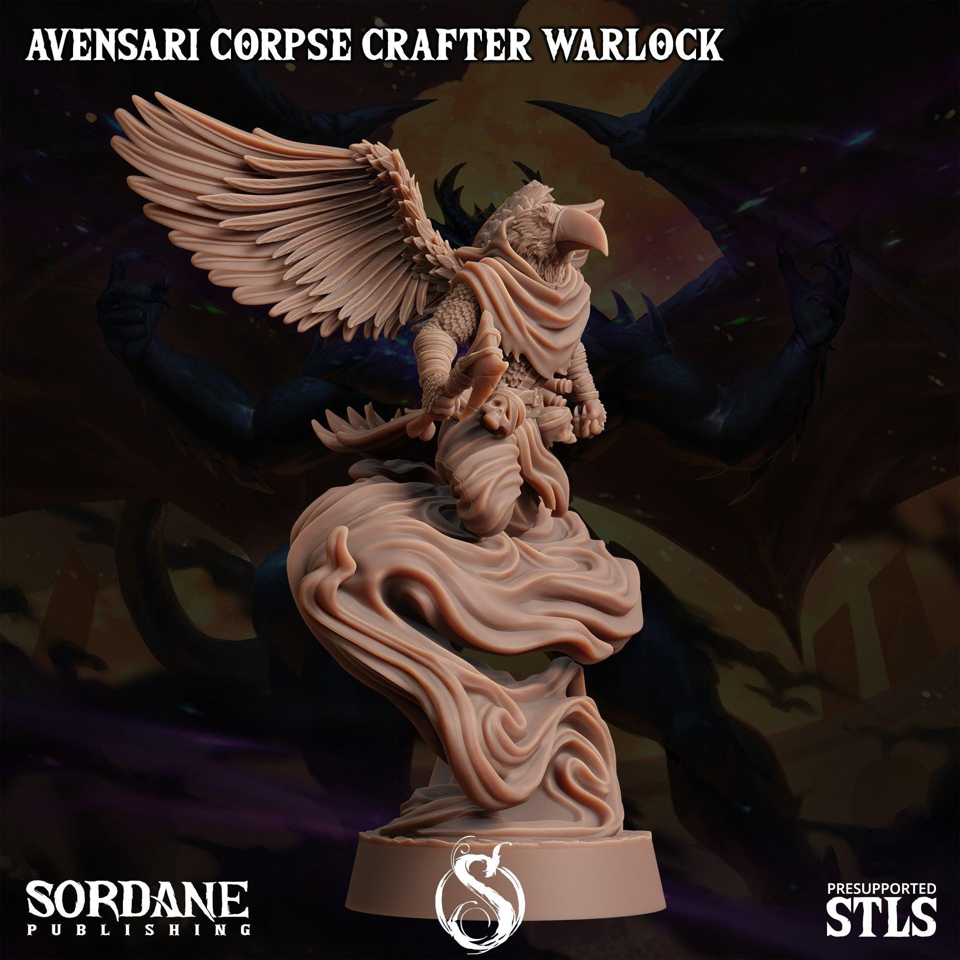 Avensari Corpse Crafter Warlock - Sordane Publishing | 28mm and 32mm | Wargaming | DnD | Tabletop Roleplaying