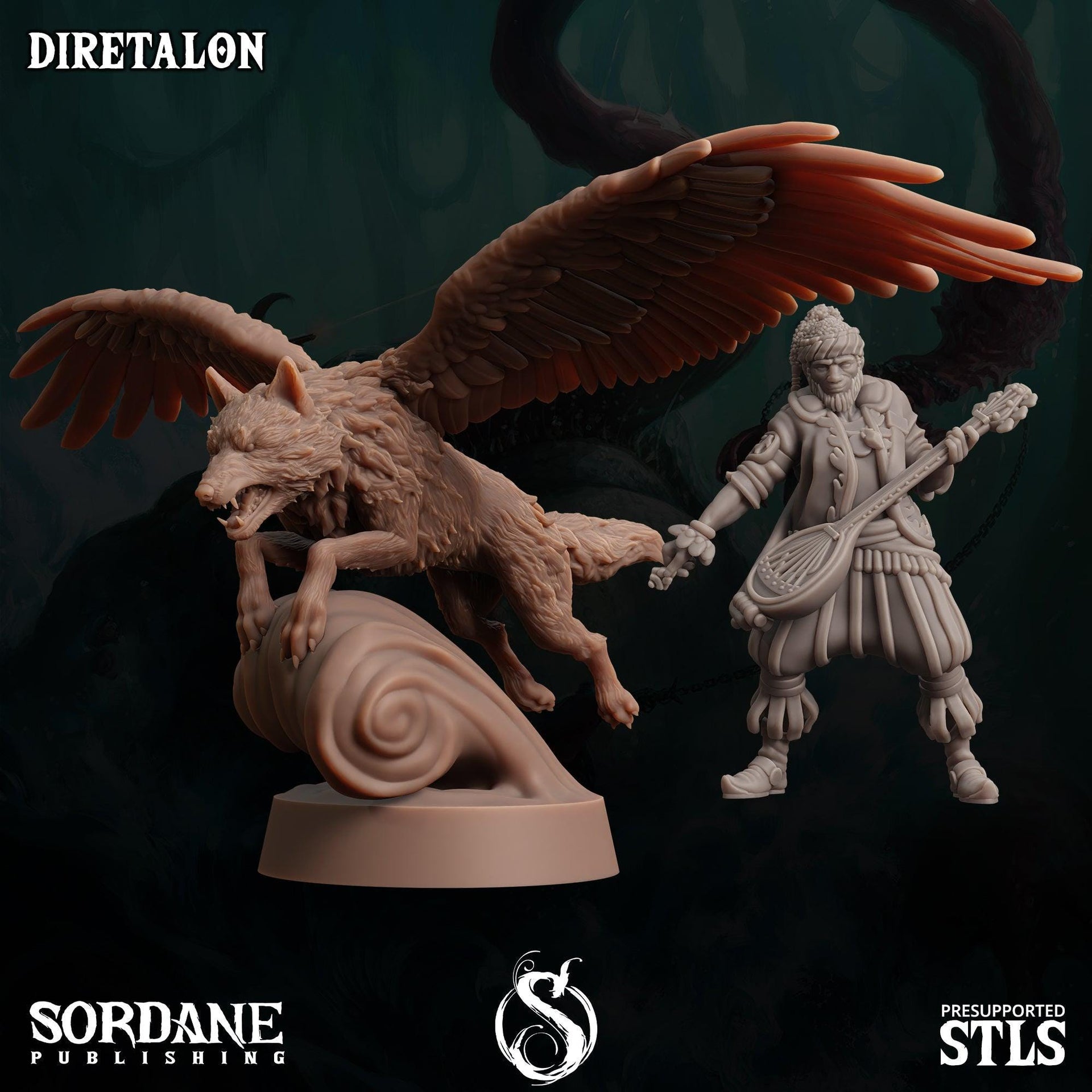 Diretalon, Winged Wolf - Sordane Publishing | 28mm and 32mm | Wargaming | DnD | Tabletop Roleplaying