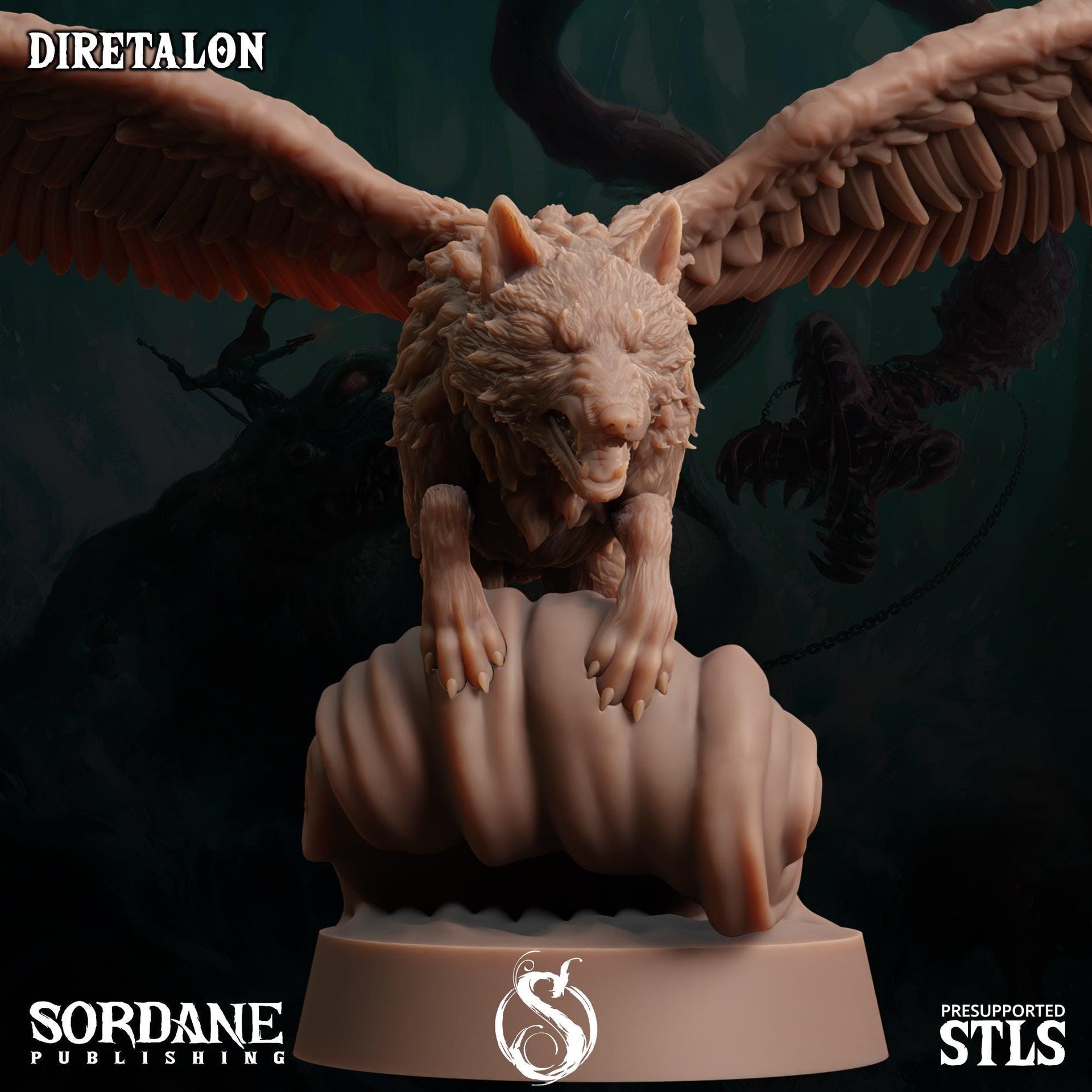 Diretalon, Winged Wolf - Sordane Publishing | 28mm and 32mm | Wargaming | DnD | Tabletop Roleplaying
