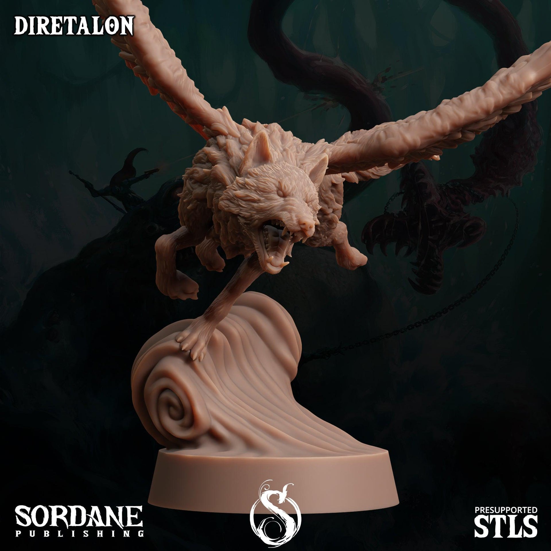 Diretalon, Winged Wolf - Sordane Publishing | 28mm and 32mm | Wargaming | DnD | Tabletop Roleplaying