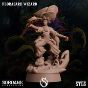Florasarii Wizard, Flower folk adventurer - Sordane Publishing | 28mm and 32mm | Wargaming | DnD | Tabletop Roleplaying