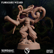 Florasarii Wizard, Flower folk adventurer - Sordane Publishing | 28mm and 32mm | Wargaming | DnD | Tabletop Roleplaying