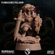 Florasarii Paladin, Flower folk Knight - Sordane Publishing | 28mm and 32mm | Wargaming | DnD | Tabletop Roleplaying