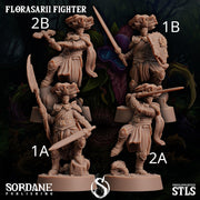 Florasarii Fighter, Flower folk Warrior- Sordane Publishing | 28mm and 32mm | Wargaming | DnD | Tabletop Roleplaying