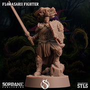 Florasarii Fighter, Flower folk Warrior- Sordane Publishing | 28mm and 32mm | Wargaming | DnD | Tabletop Roleplaying