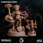 Florasarii Cleric, Flower folk Healer - Sordane Publishing | 28mm and 32mm | Wargaming | DnD | Tabletop Roleplaying