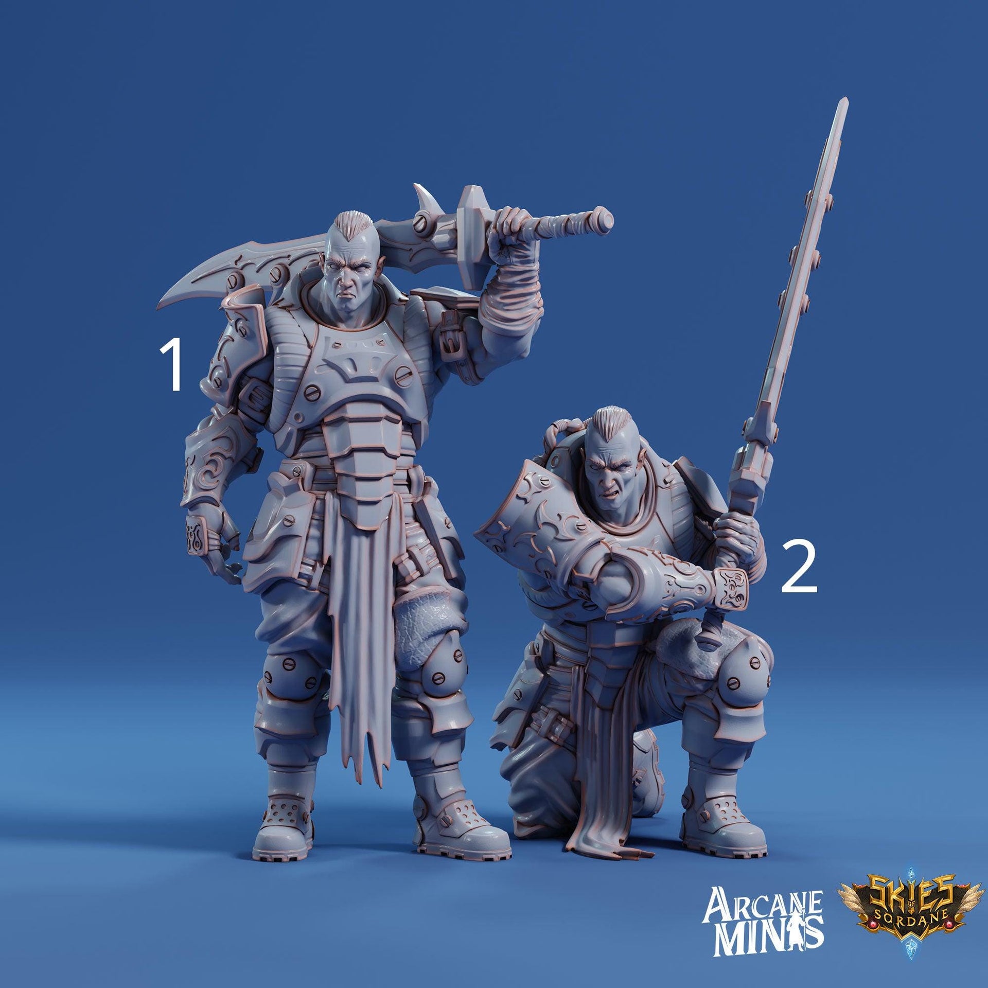 Earth Elemdar Fighter - Sordane Publishing | 28mm and 32mm | Wargaming | DnD | Tabletop Roleplaying