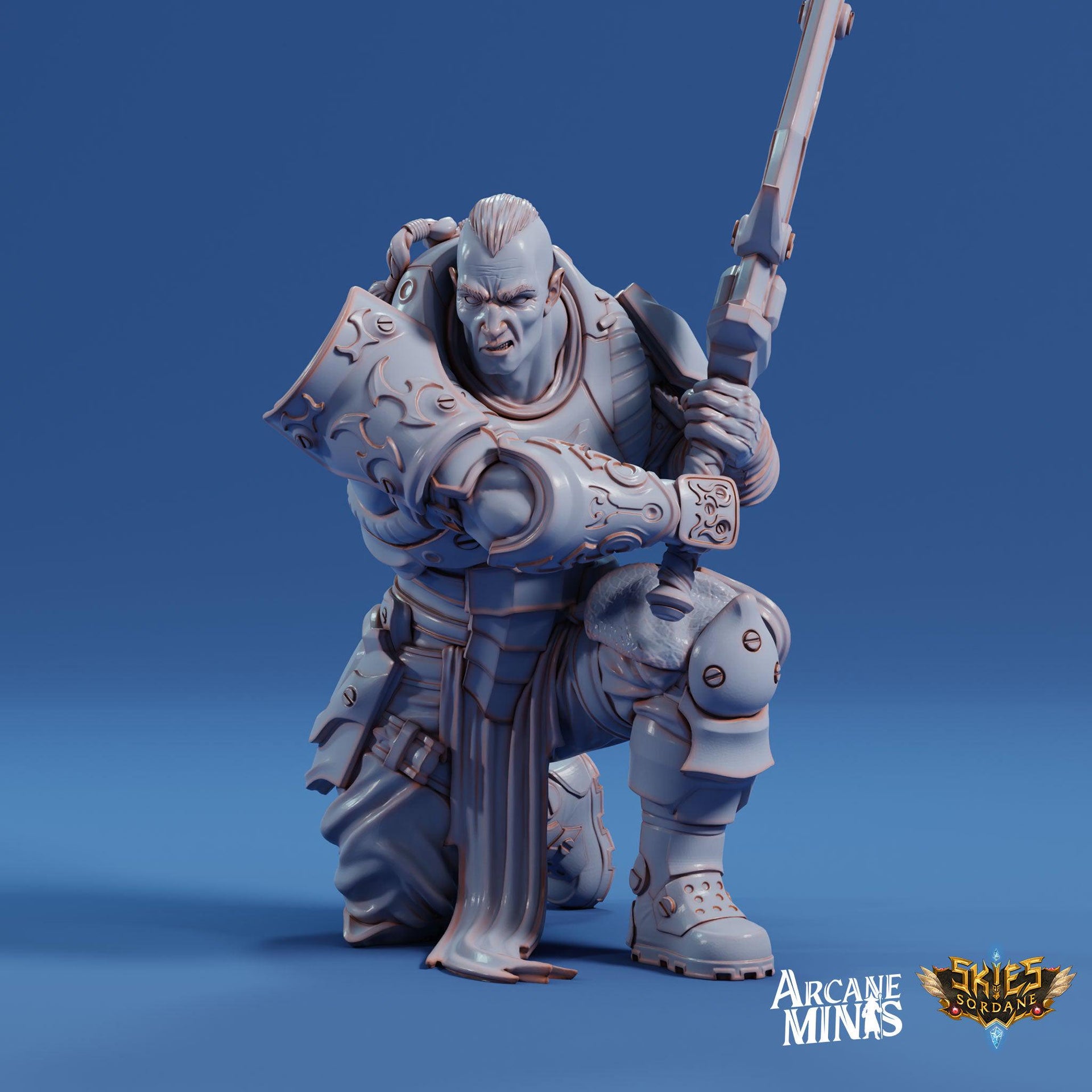 Earth Elemdar Fighter - Sordane Publishing | 28mm and 32mm | Wargaming | DnD | Tabletop Roleplaying