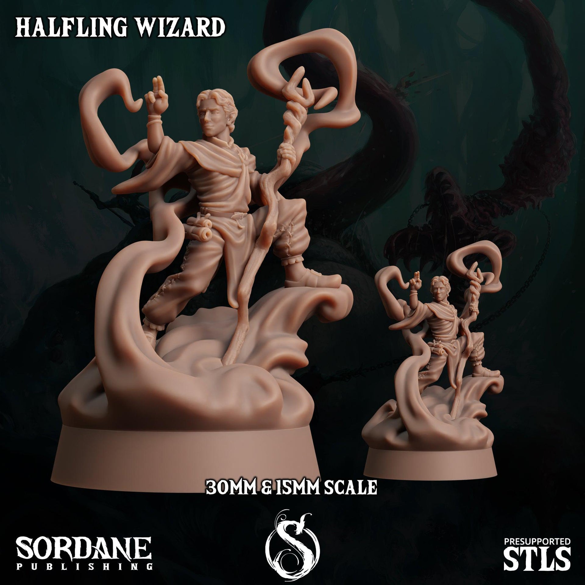 Halfling Wizard - Sordane Publishing | 28mm and 32mm | Wargaming | DnD | Tabletop Roleplaying