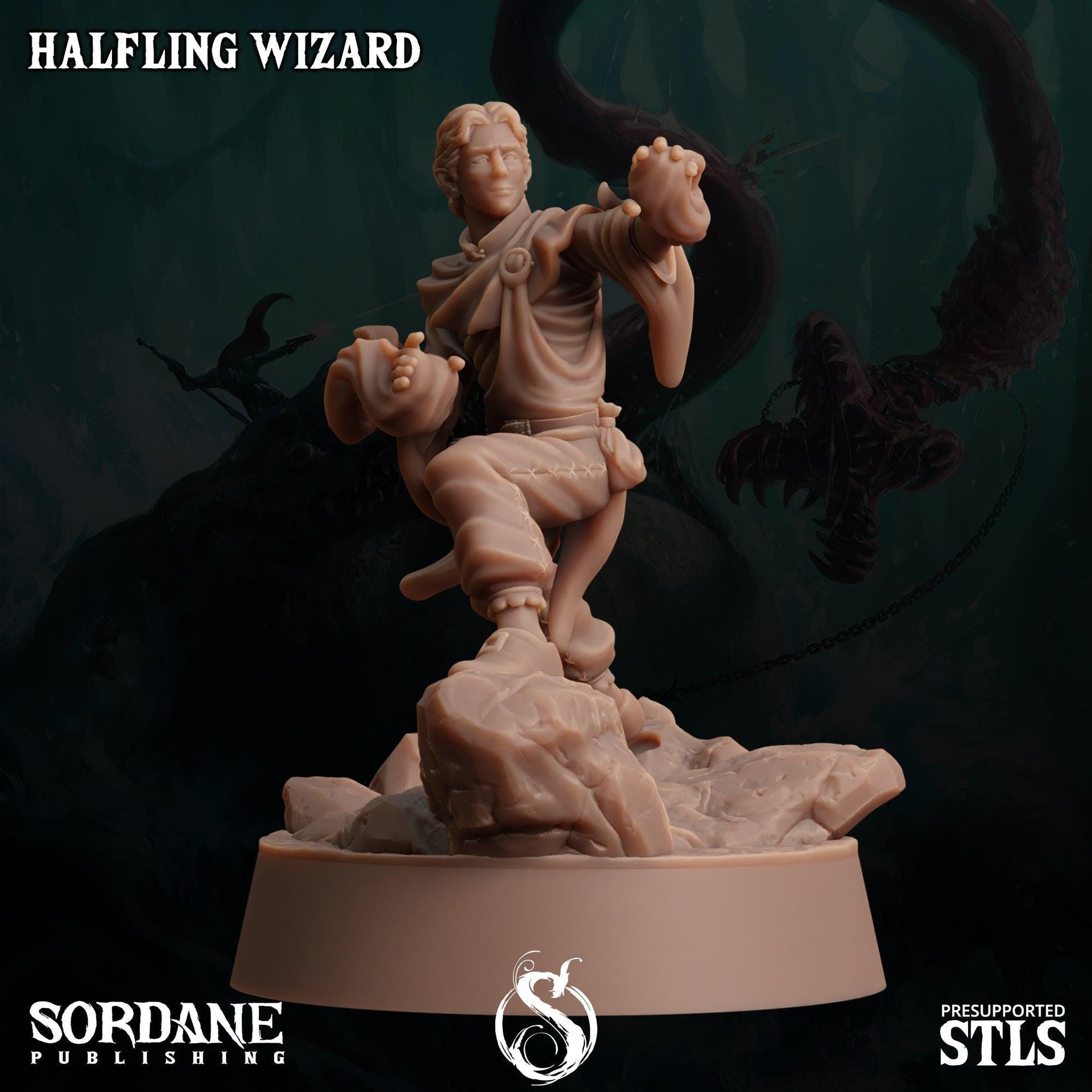 Halfling Wizard - Sordane Publishing | 28mm and 32mm | Wargaming | DnD | Tabletop Roleplaying