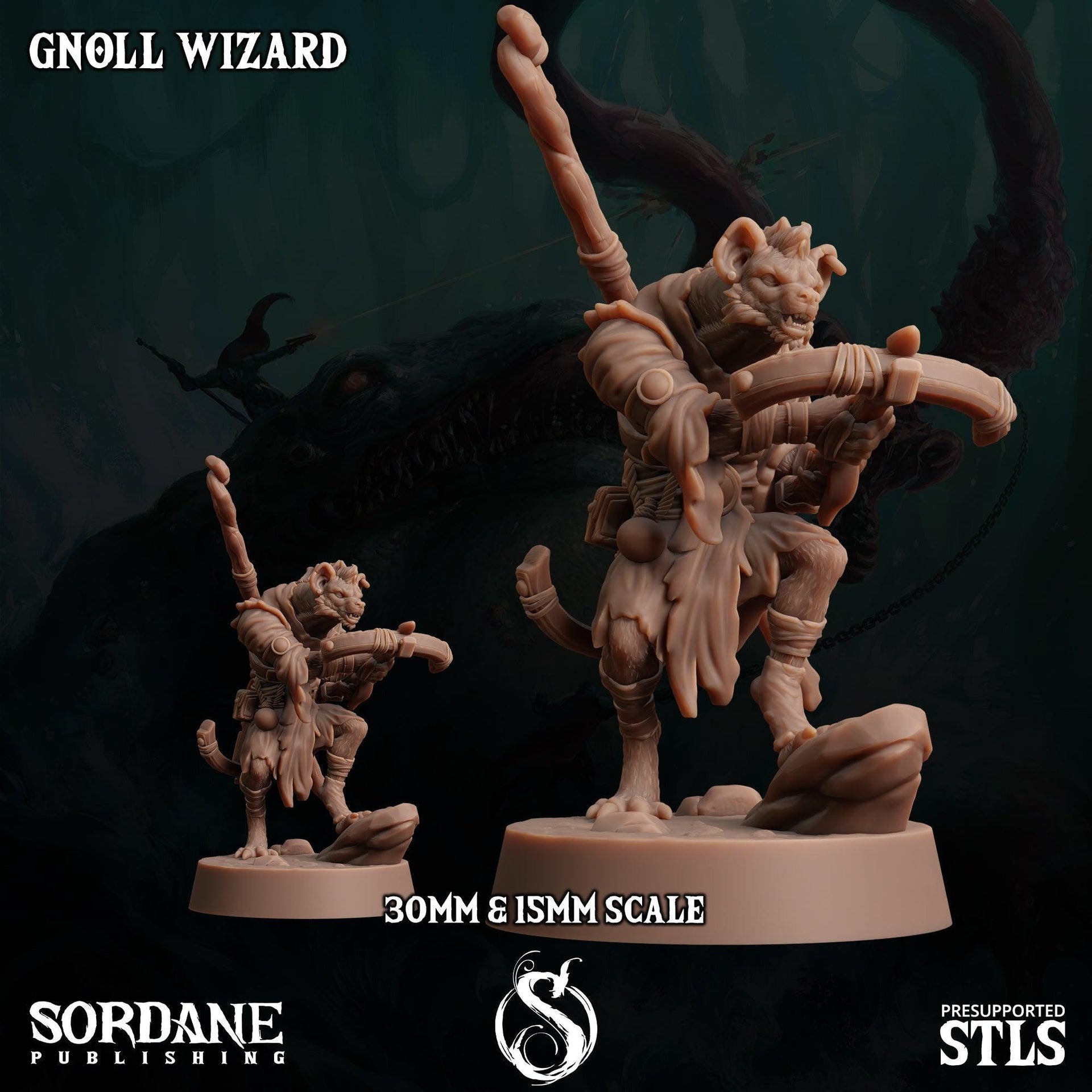 Gnoll Wizard - Sordane Publishing | 28mm and 32mm | Wargaming | DnD | Tabletop Roleplaying
