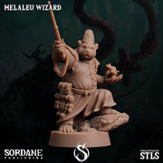 Melaleu Wizard , Pandafolk Mage - Sordane Publishing | 28mm and 32mm | Wargaming | DnD | Tabletop Roleplaying