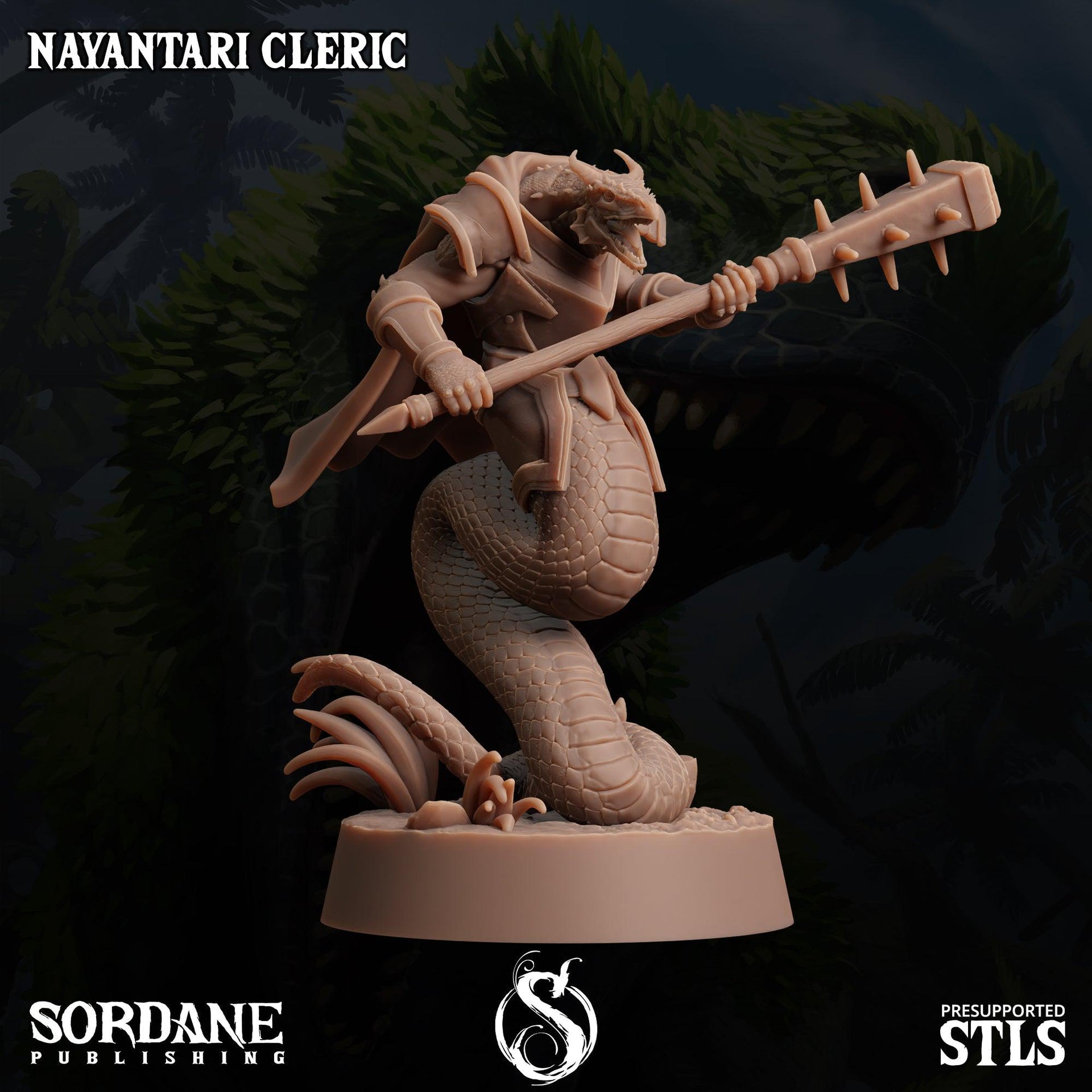 Nayantari Cleric, Snakefolk Paladin - Sordane Publishing | 28mm and 32mm | Wargaming | DnD | Tabletop Roleplaying