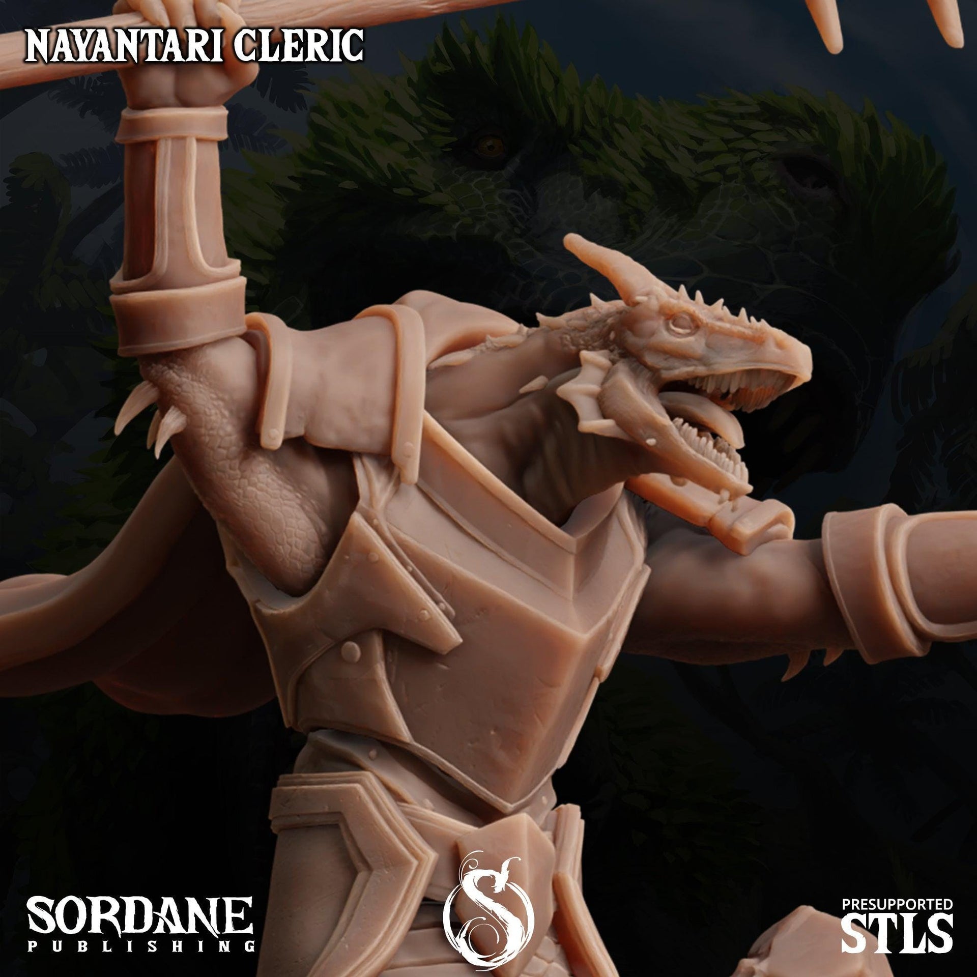 Nayantari Cleric, Snakefolk Paladin - Sordane Publishing | 28mm and 32mm | Wargaming | DnD | Tabletop Roleplaying