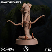 Nayantari Fighter, Snakefolk Fighter - Sordane Publishing | 28mm and 32mm | Wargaming | DnD | Tabletop Roleplaying