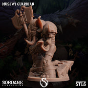 Musjwi Guardian, Elephantfolk Paladin - Sordane Publishing | 28mm and 32mm | Wargaming | DnD | Tabletop Roleplaying