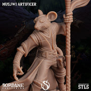 Musjwi Artificer, Mousefolk Inventor - Sordane Publishing | 28mm and 32mm | Wargaming | DnD | Tabletop Roleplaying