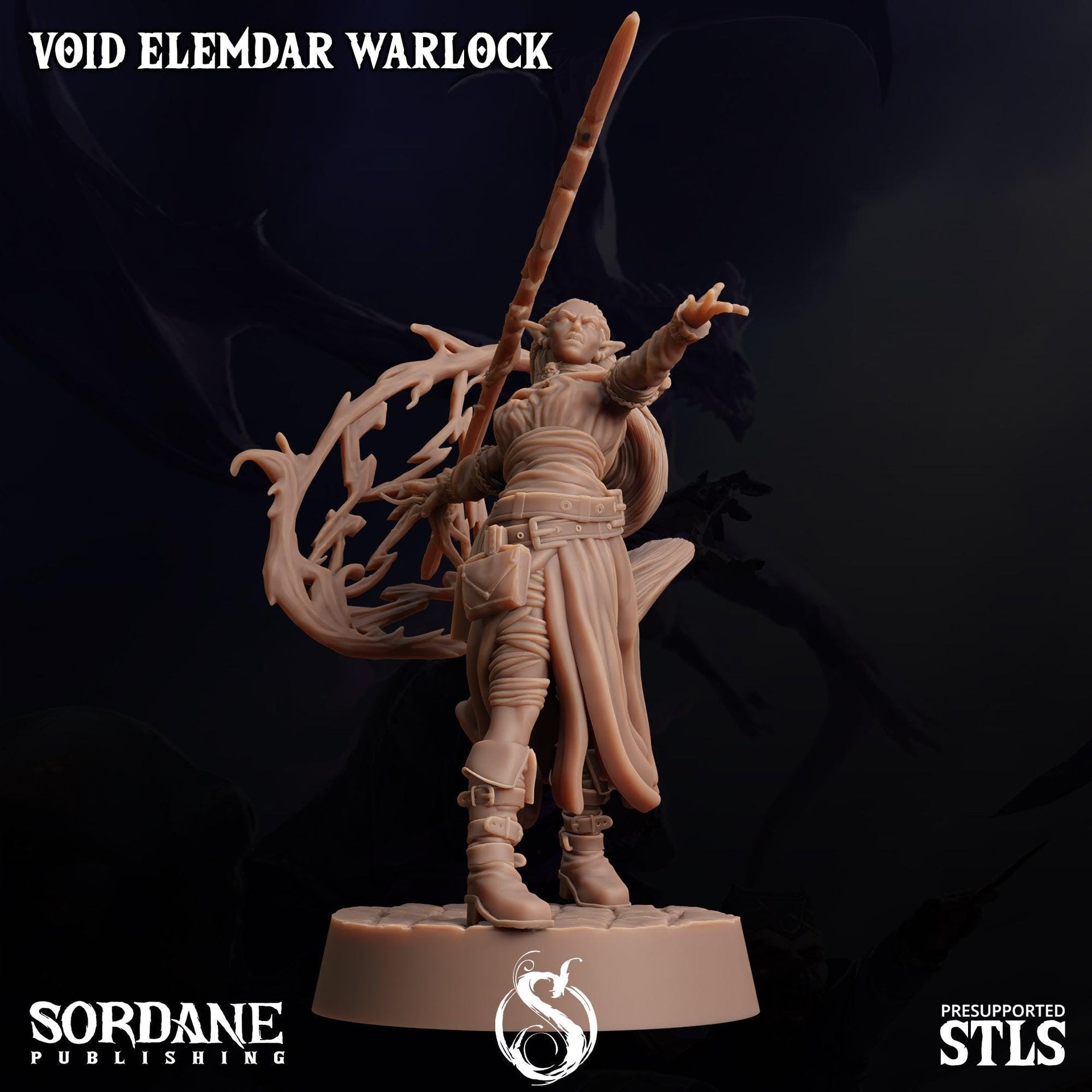 Void Elemdar Warlock - Sordane Publishing | 28mm and 32mm | Wargaming | DnD | Tabletop Roleplaying