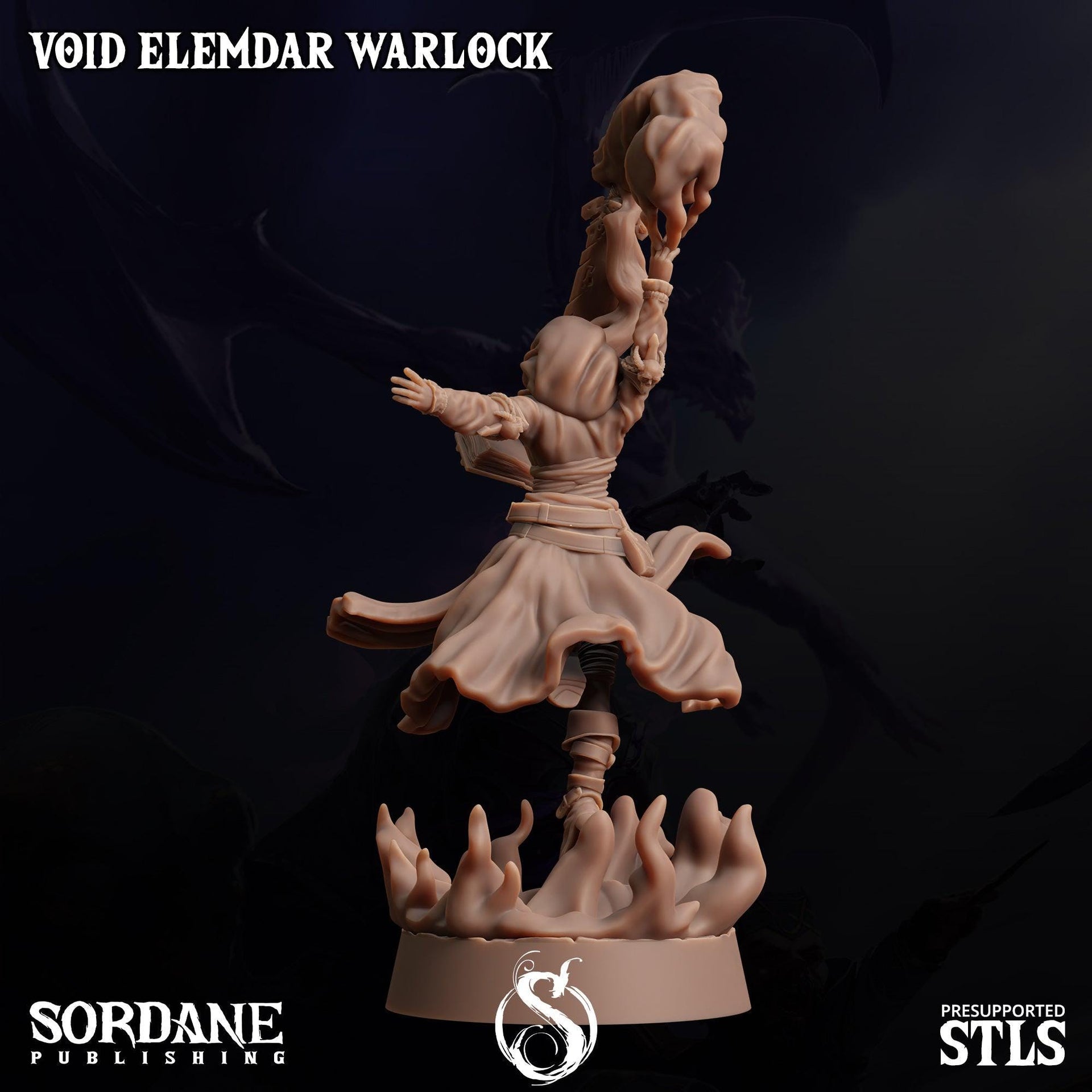 Void Elemdar Warlock - Sordane Publishing | 28mm and 32mm | Wargaming | DnD | Tabletop Roleplaying
