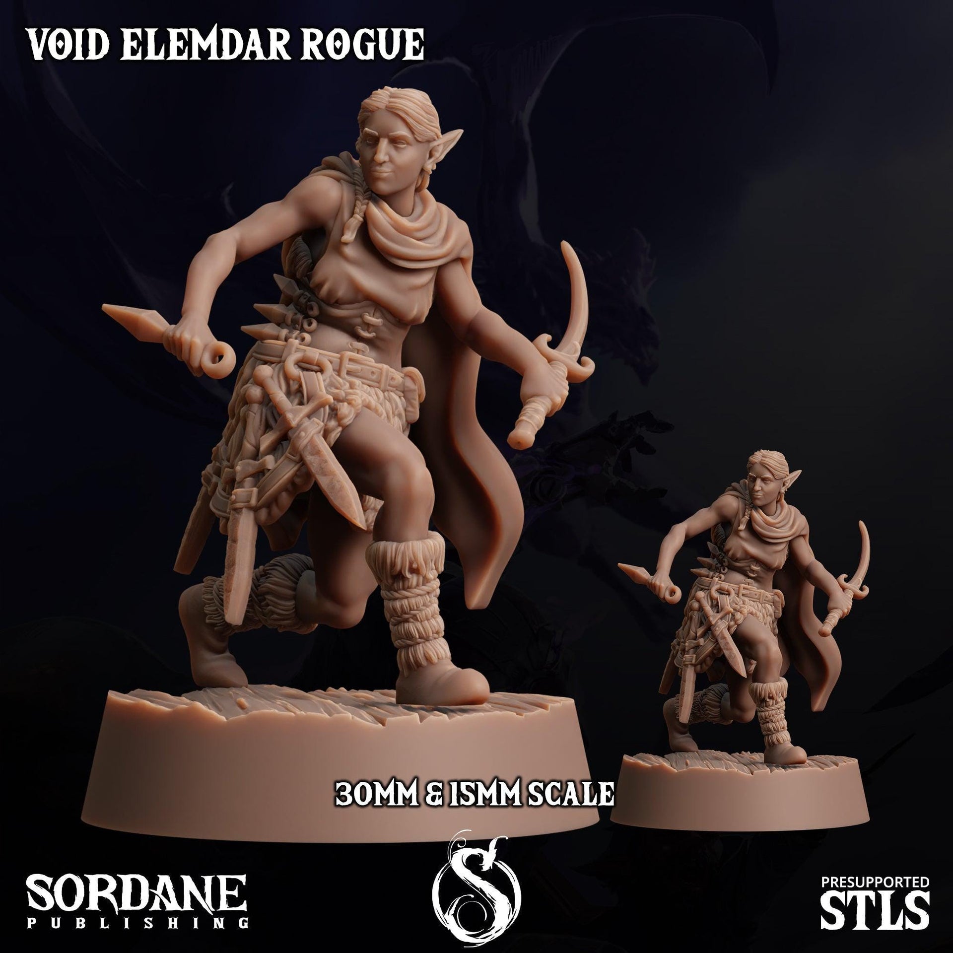 Void Elemdar Rogue - Sordane Publishing | 28mm and 32mm | Wargaming | DnD | Tabletop Roleplaying