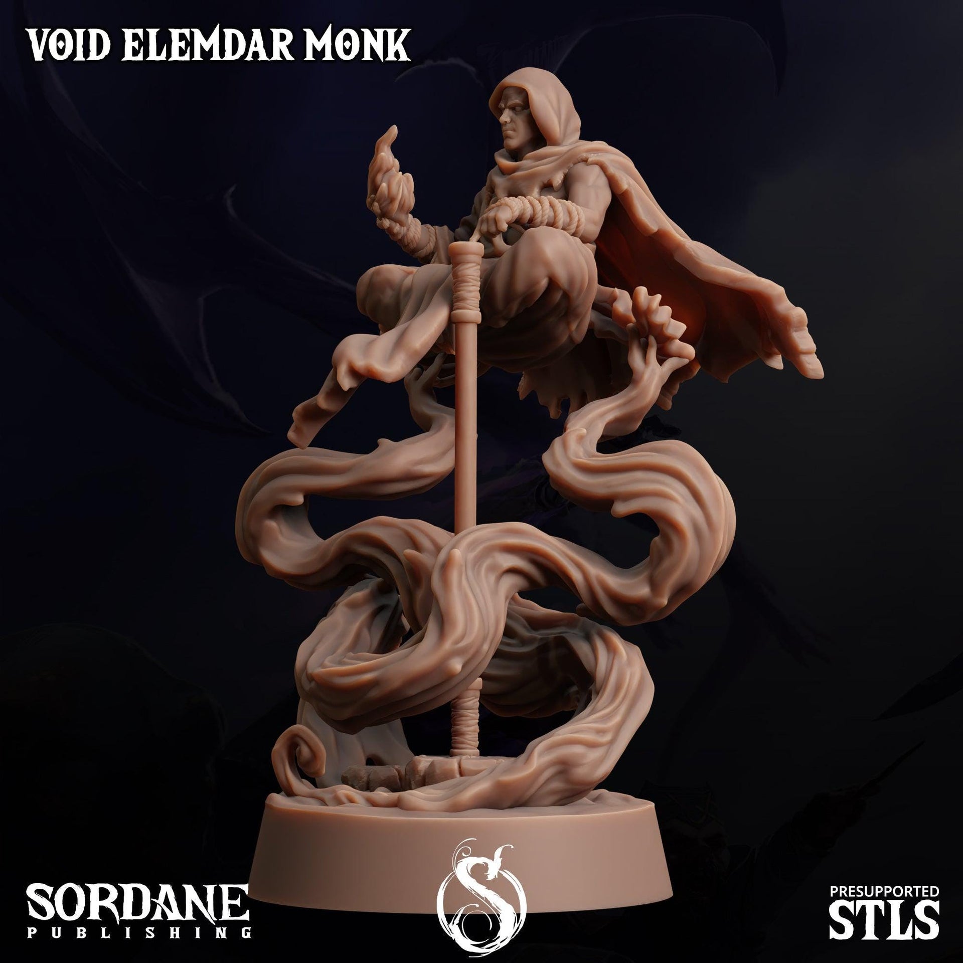 Void Elemdar Monk - Sordane Publishing | 28mm and 32mm | Wargaming | DnD | Tabletop Roleplaying