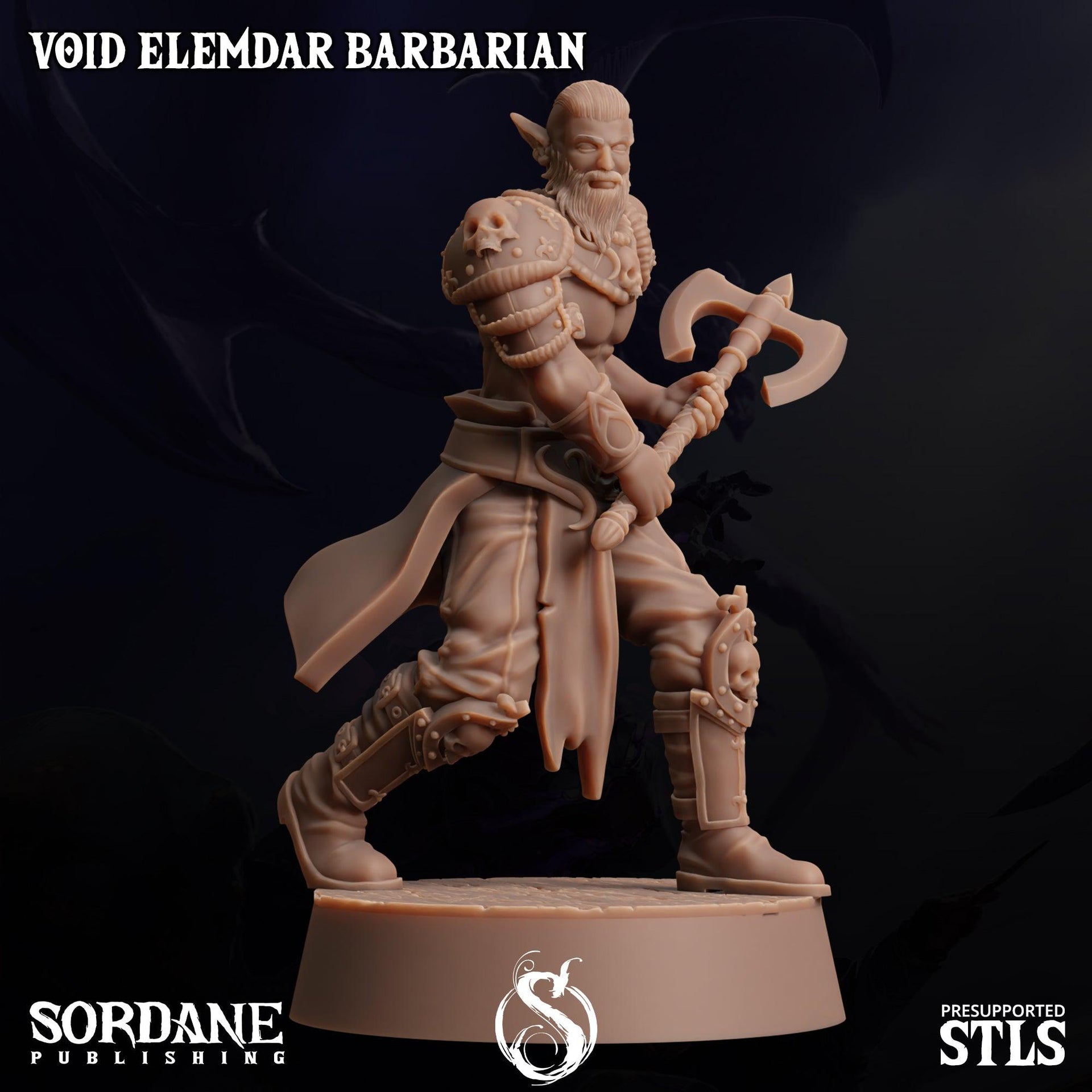Void Elemdar Barbarian - Sordane Publishing | 28mm and 32mm | Wargaming | DnD | Tabletop Roleplaying